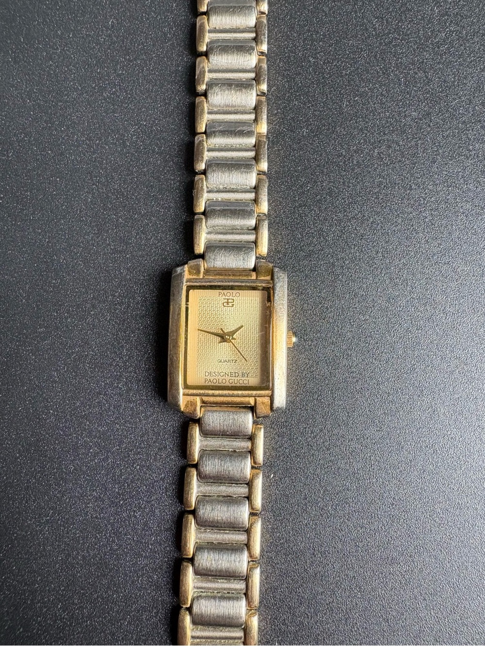 Paolo‎ Gucci Women’s Gold-Tone Rectangular Bracelet Watch